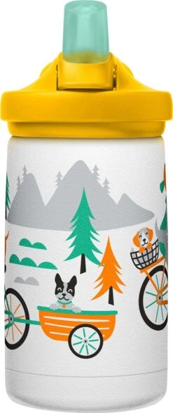 CamelBak Eddy+ Kids SST Vacuum Insulated - Isolatie Drinkfles - 350 Ml - Wit (Biking Dogs) -Waterfles Voor Buiten 505x1200 3