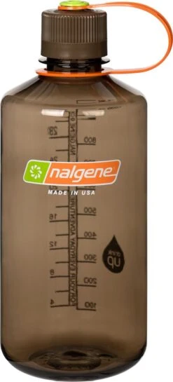 Nalgene Narrow Mouth Bottle - Drinkfles - 1.0 Liter - BPA Free - Bruin/Oranje