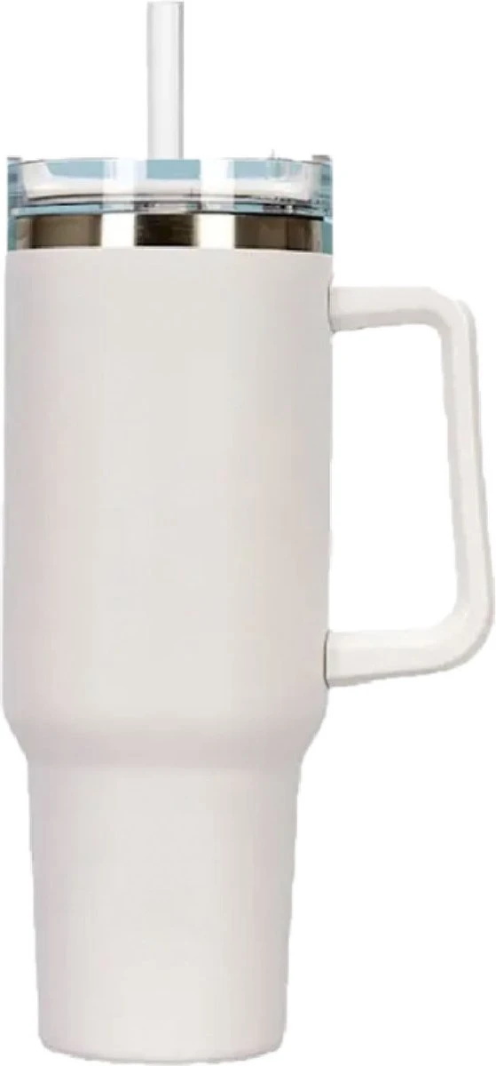 Drinkbeker - Drinkfles - Waterfles - Bidon - Cup With Straw - Tumbler Met Rietje - Thermosbeker - Handvaten - Met Rietje Volwassenen - Kinderen - 1200ML - 1 Liter - Thermosfles - RVS Fles - Cup To Go - Deksel - Koffie To Go - Ijskoffie Beker - Handle 6 Drinkbeker - Drinkfles - Waterfles - Bidon - Cup With Straw - Tumbler Met Rietje - Thermosbeker - Handvaten - Met Rietje Volwassenen - Kinderen - 1200ML - 1 Liter - Thermosfles - RVS Fles - Cup To Go - Deksel - Koffie To Go - Ijskoffie Beker - Handle - Afbeelding 4