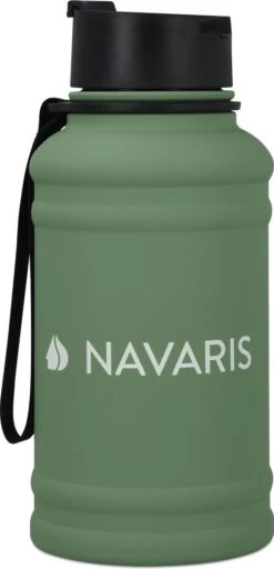 Navaris Fitness Drinkfles 1,3 Liter - Lichte Waterfles Van Roestvrij Staal Groen - Grote Waterfles RVS Voor Sport, Fitness, Yoga En Kamperen 10 Navaris Fitness Drinkfles 1,3 Liter - Lichte Waterfles Van Roestvrij Staal Groen - Grote Waterfles RVS Voor Sport, Fitness, Yoga En Kamperen -Waterfles Voor Buiten 579x1200