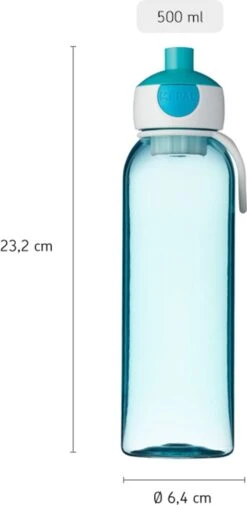 Mepal – Waterfles Pop-up Campus – 500 Ml – Blauw – Drinkfles Kinderen – Zicht Op Inhoud – BPA Vrij -Waterfles Voor Buiten 587x1200 4