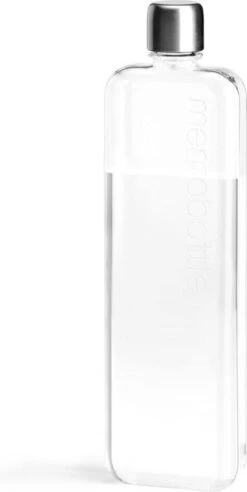 Memobottle Slim - Drinkfles - Transparant - 450ML -Waterfles Voor Buiten 603x1200