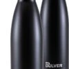 Pulver - Luxe RVS Thermosbeker / Drinkfles – BPA Vrij – 500 Ml - Waterfles Met Rietje – Drinkfles – Dubbele Isolatie - Kinderen & Volwassenen - Zwart -Waterfles Voor Buiten 606x1200