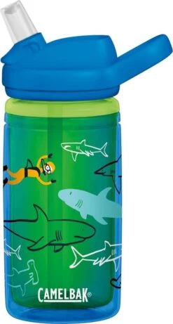 CamelBak Eddy+ Kids Insulated - Drinkfles - 400 Ml - Blauw / Groen (Scuba Sharks)
