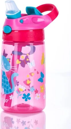 Contigo Gizmo Flip Drinkfles Kids - Cherry Cat Print - 420ml -Waterfles Voor Buiten 660x1200