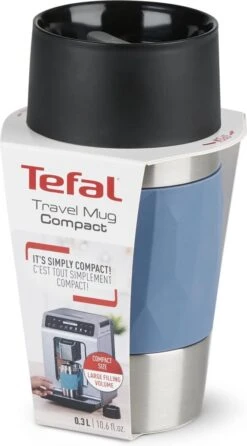 Tefal Compact Travel Mug Compact Thermosfles - 0,3 L - Blauw -Waterfles Voor Buiten 664x1200
