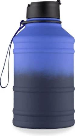 Navaris Enkelwandige Waterfles Van Rvs - Drinkfles - 2L - Extra Grote Roestvrijstalen Fles Met Drinkdop - Ideaal Tijdens Het Sporten - BPA-vrij -Waterfles Voor Buiten 666x1200