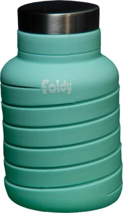 EasyFold® - Foldy - Opvouwbare Drinkfles - 600 ML - Sea Blauw - Sportfles - Drinkbeker - Duurzaam - Reizen - Waterfles - Milieuvriendelijk - Cadeau -Waterfles Voor Buiten 693x1200