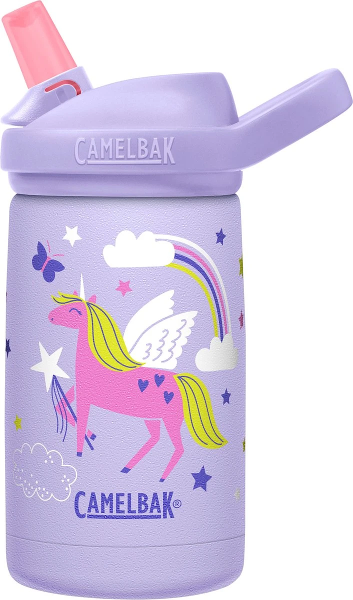 CamelBak Eddy+ Kids SST Vacuum Insulated - Isolatie Drinkfles - 350 Ml - Lila (Magic Unicorns) 4 CamelBak Eddy+ Kids SST Vacuum Insulated - Isolatie Drinkfles - 350 Ml - Lila (Magic Unicorns) - Afbeelding 2