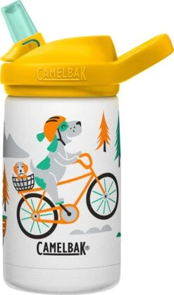 CamelBak Eddy+ Kids SST Vacuum Insulated - Isolatie Drinkfles - 350 Ml - Wit (Biking Dogs) -Waterfles Voor Buiten 707x1200 1