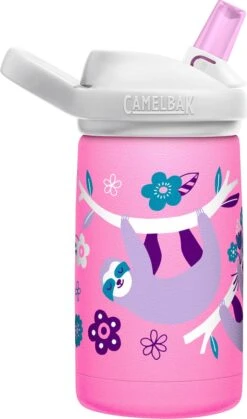 CamelBak Eddy+ Kids SST Vacuum Insulated - Isolatie Drinkfles - 350 Ml - Roze (Flowerchild Sloth)