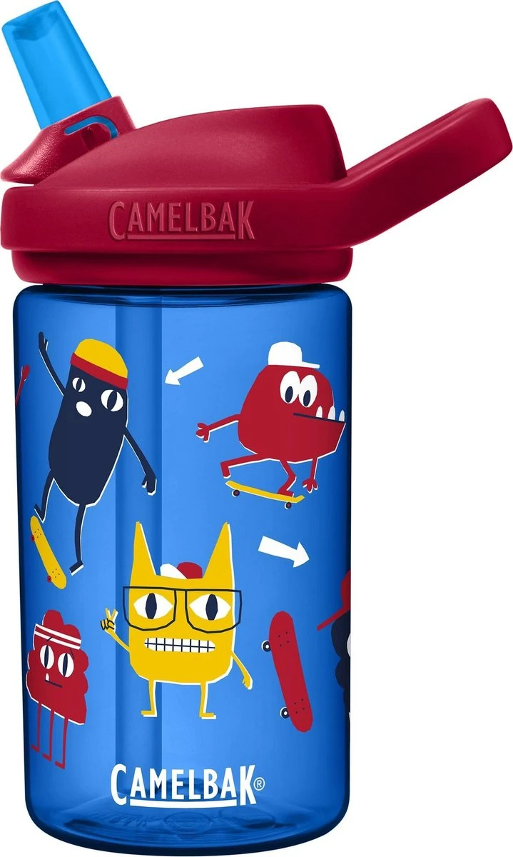 CamelBak Eddy+ Kids - Drinkfles - 400 Ml - Blauw (Skate Monsters) 10 CamelBak Eddy+ Kids - Drinkfles - 400 Ml - Blauw (Skate Monsters) - Afbeelding 8
