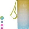 LaCardia Motivatie Waterfles Geel Blauw - 1 Liter Drinkfles - Waterfles Met Tijdmarkering - Geel + Blauw -Waterfles Voor Buiten 728x1200