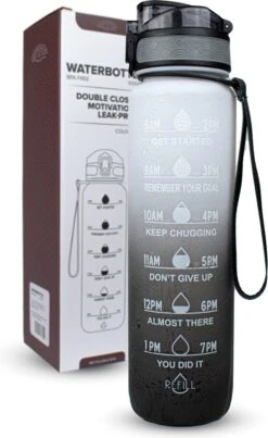 Nimma® Motivatie Waterfles - 1 Liter Drinkfles - Met Tijdmarkeringen En Fruitfilter - Zwart Wit 12 Nimma® Motivatie Waterfles - 1 Liter Drinkfles - Met Tijdmarkeringen En Fruitfilter - Zwart Wit -Waterfles Voor Buiten 736x1200 2