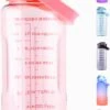 By Bresi - Waterfles 2 Liter Roze Transparant - Gratis Armband - Waterfles Met Rietje - Grote Waterfles - Sportbidon - Twee Liter Waterfles - Sportfles - Sportfles Fitness - Bottle 2 Liter- Drinkfles - Schenkfles - Drinkbus - Armband - Waterflessen -Waterfles Voor Buiten 742x1200 1