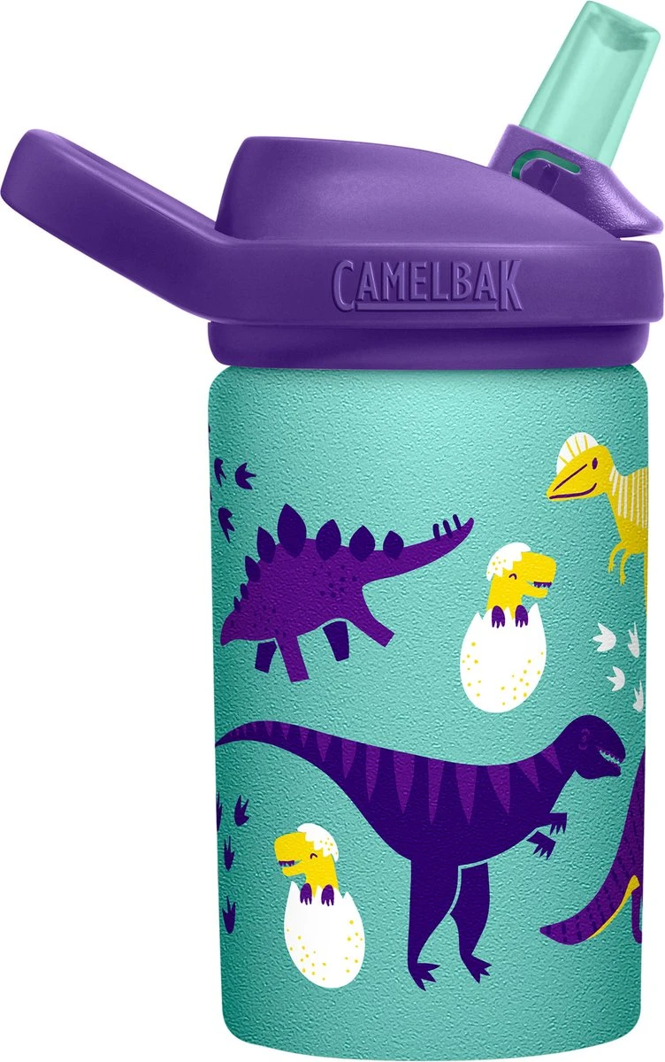 CamelBak Eddy+ Kids Single Wall SST - Drinkfles - 400 Ml - Groen (Hatching Dinos) 6 CamelBak Eddy+ Kids Single Wall SST - Drinkfles - 400 Ml - Groen (Hatching Dinos) - Afbeelding 4