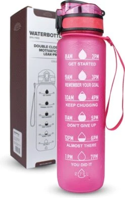 Nimma® Motivatie Waterfles - 1 Liter Drinkfles - Met Tijdmarkeringen En Fruitfilter - Roze 19 Nimma® Motivatie Waterfles - 1 Liter Drinkfles - Met Tijdmarkeringen En Fruitfilter - Roze -Waterfles Voor Buiten 757x1200 3
