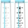 HYDRATE 900ml Drinkfles Met Tijdmarkeringen - Sport Waterfles Met Rietje, BPA-vrije Drinkfles Rietje Van Tritan Ideaal Voor Sportschool, Kantoor, Wandelen, Fitness, Sportfles (Hemelsblauw) -Waterfles Voor Buiten 766x1200 2