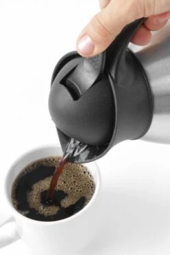 Hendi Thermoskan 1 Liter - Isoleerkan Met Drukkdop - Zwart - Ø14,5x(H)20,5cm -Waterfles Voor Buiten 799x1200 21