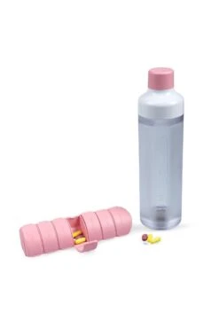 YOS Bottle - Waterfles Met Pillendoos - 7 Vaks - Roze -Waterfles Voor Buiten 801x1200 5