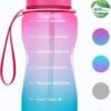 Migliore Waterfles 2 Liter- Luxe Drinkfles Met Rietje - 2 Liter - Water Bottle - Motivatie Waterfles Met Tijdmarkeringen - Grote - Gallon -Waterfles Voor Buiten 808x1200