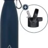 Wattamula Design Eco RVS Drinkfles - Donkerblauw - Extra Dop Met Rietje En Carrier - 500 Ml - Waterfles - Thermosfles - Sport -Waterfles Voor Buiten 809x1200 1