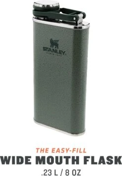 Stanley The Easy Fill Wide Mouth Flask 0,23L - Flacon - Hammertone Green -Waterfles Voor Buiten 832x1200 1