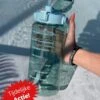 Merkloos 2 Liter Waterfles Groen Transparant - Gratis Armband - Grote Waterfles - Motivatie Fles - Bidon - Twee Liter Waterfles - Sportfles - Waterkan - Gallon - 2 Liter Bottle - Drinkfles - Schenkfles - Groen Transparant - Zwart Armbandje -Waterfles Voor Buiten 900x1200 17