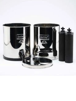 Big Berkey Set: Waterfilter 8,5L + RVS Kraantje + Standaard -Waterfles Voor Buiten 900x1200 27