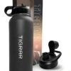 Tigrar - Drinkfles - Waterfles - Thermosfles 1 Liter - RVS - (Grafiet) Zwart - Incl. Extra Dop 3 Rietjes En Reiniger 1 Tigrar - Drinkfles - Waterfles - Thermosfles 1 Liter - RVS - (Grafiet) Zwart - Incl. Extra Dop 3 Rietjes En Reiniger -Waterfles Voor Buiten 905x1200 4