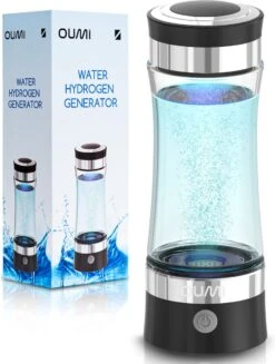 OUMI® Waterstof Generator Drinkfles - Waterfilter - Waterfles - Zuiver En Schoon Drinkwater - Verminderd Vrije Radicalen - Zwart