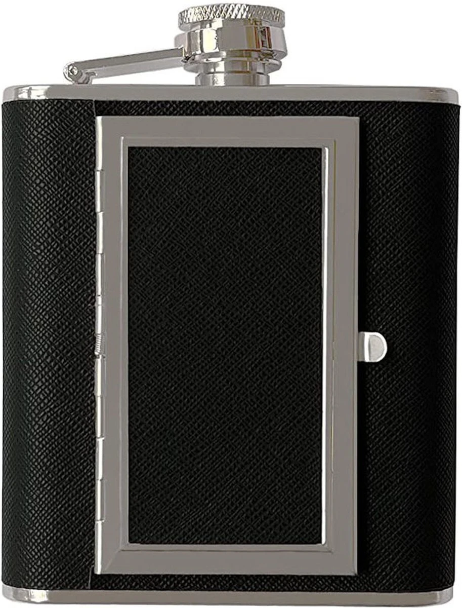 Merkloos RVS Heupfles Met Sigaretten Houder - Platvink - Sigaretten Houder - RVS Zakflacon - Zakfles - Drankfles - Drankflacon Heupflesje - Sigarettendoosje 3 Merkloos RVS Heupfles Met Sigaretten Houder - Platvink - Sigaretten Houder - RVS Zakflacon - Zakfles - Drankfles - Drankflacon Heupflesje - Sigarettendoosje