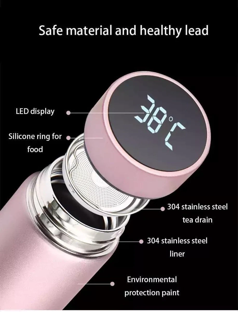 Slimme Thermosfles Met LCD Temperatuur Display - Curver Isolatiefles 0,5 Liter - Dubbelwandige Thermosfles - Thermosbeker - Isoleerfles - Thermoskan - Travel Mug - Bidon Drinkfles - Koffiebeker - Drinkflessen - RVS - Smart Thermos - Metaal 17 Slimme Thermosfles Met LCD Temperatuur Display - Curver Isolatiefles 0,5 Liter - Dubbelwandige Thermosfles - Thermosbeker - Isoleerfles - Thermoskan - Travel Mug - Bidon Drinkfles - Koffiebeker - Drinkflessen - RVS - Smart Thermos - Metaal - Afbeelding 15