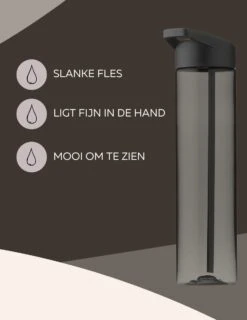 Drinkfles Met Rietje - Waterfles Met Rietje - Milieubewust - Bpa-vrij - 600 Ml - Zwart - Lekvrij -Waterfles Voor Buiten 927x1200 3