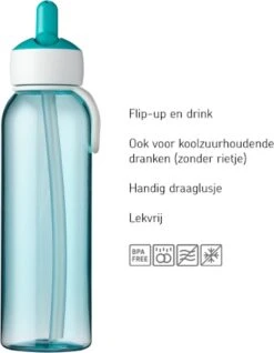 Mepal – Waterfles Flip-up Campus – 500 Ml – Roze – Drinkfles Met Een Rietje – Geschikt Voor Koolzuurhoudende Dranken -Waterfles Voor Buiten 933x1200