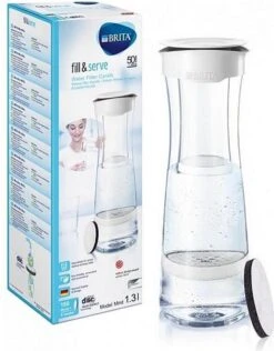 BRITA - Fill&Serve Waterfilterkaraf - 1,3L - Wit Grafiet - Inclusief 1 MicroDisc Waterfilter -Waterfles Voor Buiten 937x1200 2