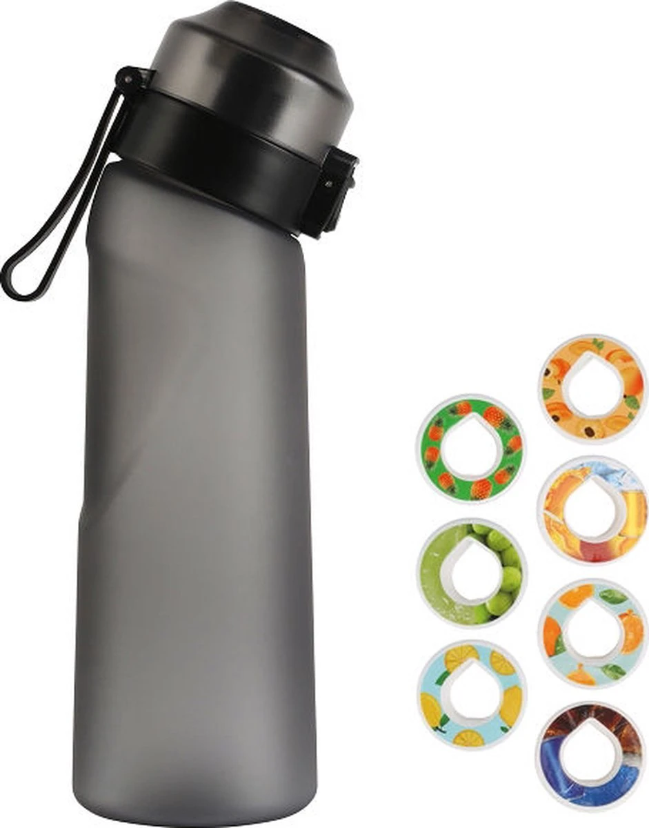 GENNIO Geurwater Drinkfles Waterfles | Zwart | Inclusief 2 Smaak Geur Pods | 650 ML | Drinkfles Waterfles | Starterskit | BPA Vrij 4 GENNIO Geurwater Drinkfles Waterfles | Zwart | Inclusief 2 Smaak Geur Pods | 650 ML | Drinkfles Waterfles | Starterskit | BPA Vrij - Afbeelding 2