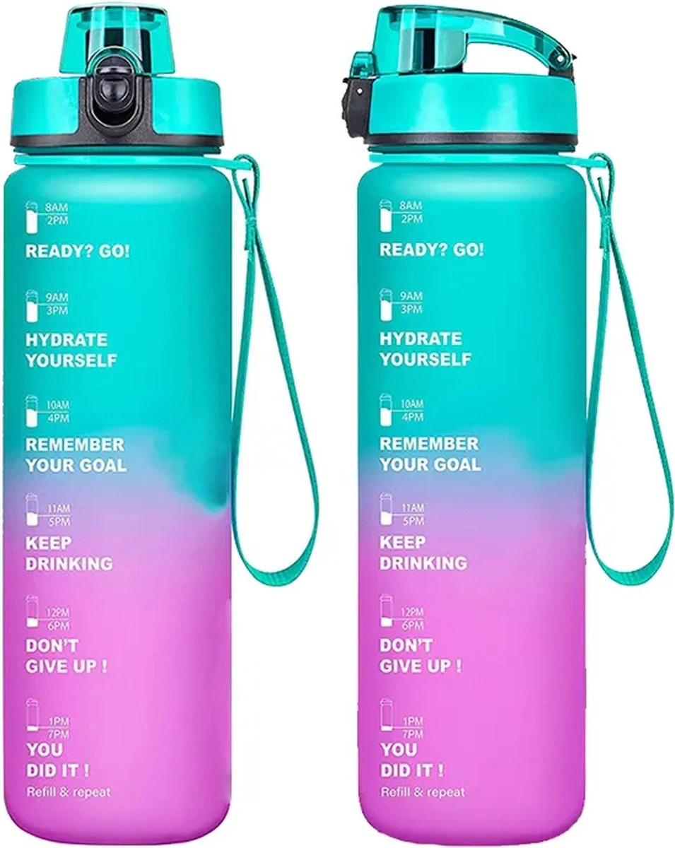 Splash® - Luxe Drinkfles - Motivatie Waterfles - Water Bottle - Waterfles 1 Liter - Bidon- Motivatie Drinkfles - Tijdmarkering - Fruitfilter- Paars/Blauw - Inc. KOOK E-BOOK! 8 Splash® - Luxe Drinkfles - Motivatie Waterfles - Water Bottle - Waterfles 1 Liter - Bidon- Motivatie Drinkfles - Tijdmarkering - Fruitfilter- Paars/Blauw - Inc. KOOK E-BOOK! - Afbeelding 6