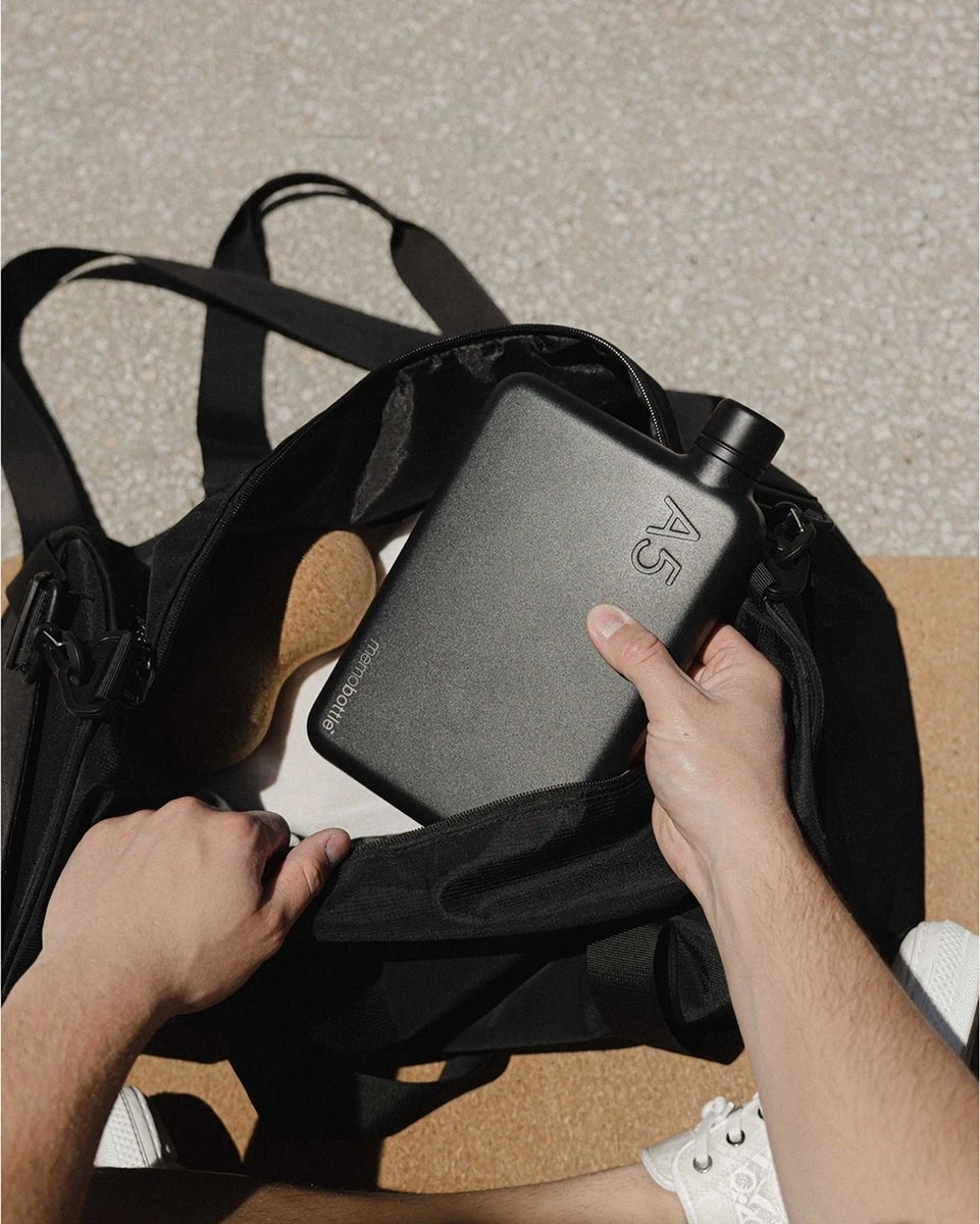 Memobottle A5 Bottle Stainless Steel 1050ml Black 5 Memobottle A5 Bottle Stainless Steel 1050ml Black - Afbeelding 3