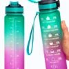 Migliore Drinkfles – Luxe Drinkfles Met Rietje – Waterfles 1 Liter – Water Bottle – Motivatie Waterfles Met Tijdmarkeringen - Ook In 600 Ml En 2 Liter -Waterfles Voor Buiten 964x1200 2