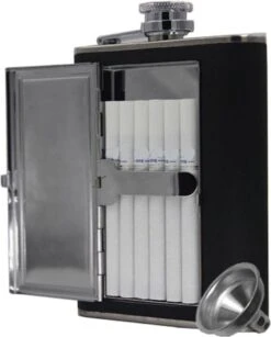 Merkloos RVS Heupfles Met Sigaretten Houder - Platvink - Sigaretten Houder - RVS Zakflacon - Zakfles - Drankfles - Drankflacon Heupflesje - Sigarettendoosje 15 Merkloos RVS Heupfles Met Sigaretten Houder - Platvink - Sigaretten Houder - RVS Zakflacon - Zakfles - Drankfles - Drankflacon Heupflesje - Sigarettendoosje -Waterfles Voor Buiten 966x1200