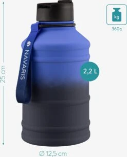 Navaris Enkelwandige Waterfles Van Rvs - Drinkfles - 2L - Extra Grote Roestvrijstalen Fles Met Drinkdop - Ideaal Tijdens Het Sporten - BPA-vrij -Waterfles Voor Buiten 969x1200 2