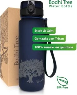 Bodhi Tree Drinkfles 500 Ml - Waterfles - BPA Vrij - Fruitfilter - Outdoor Sport Bidon Water Bottle 500ml - Blauw -Waterfles Voor Buiten 979x1200