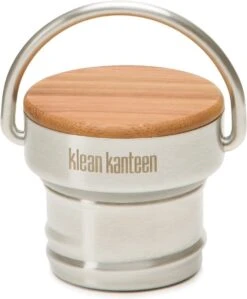 Klean Kanteen RVS Drinkfles 532ml Brushed Stainless (w/Bamboo Loop Cap) -Waterfles Voor Buiten 991x1200 1