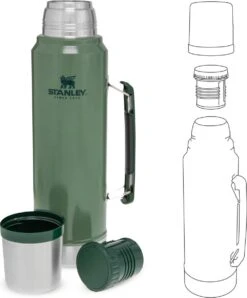Stanley The Legendary Classic Bottle 1,00L - Thermosfles - Hammertone Green -Waterfles Voor Buiten 996x1200 1